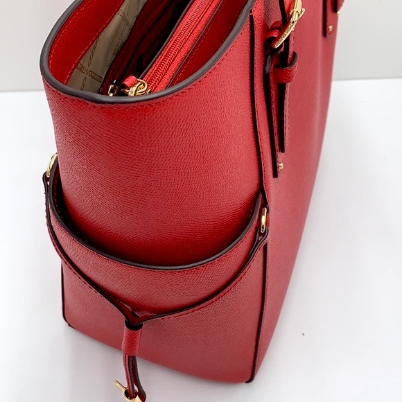 MICHAEL KORS Voyager East West Tote Crimson Color - Picture 8 of 16